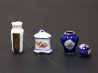 (image for) Miniature Ceramic Mantel Set For Dollhouses (3 pcs)