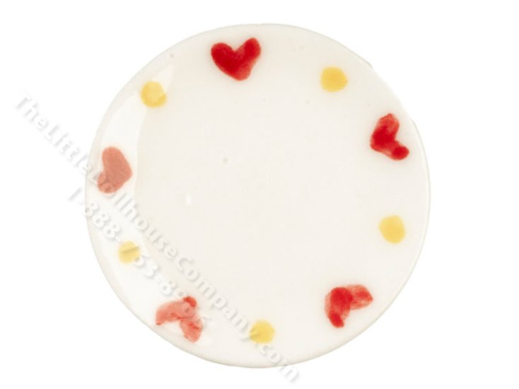 (image for) Miniature Hearts Pattern Plate for Dollhouses