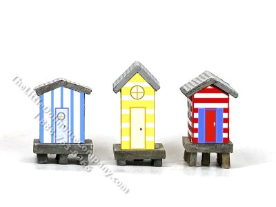 (image for) 1:48 Scale Miniature Beach Huts Kit