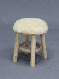 (image for) Dollhouse Miniature Unfinished Stool