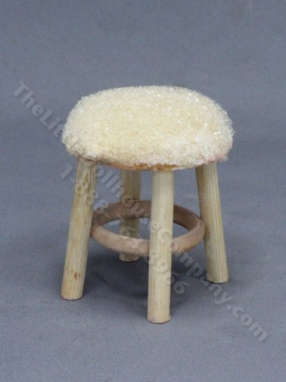 (image for) Dollhouse Miniature Unfinished Stool