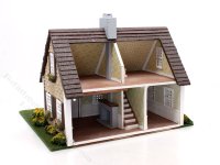 (image for) 1:48 Scale Assembled Cape Cod Beach Cottage Dollhouse