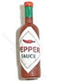 (image for) Miniature Bottle of Hot Sauce for Dollhouses