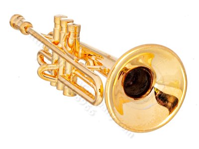 (image for) Miniature 2.6" Trumpet For Dollhouses