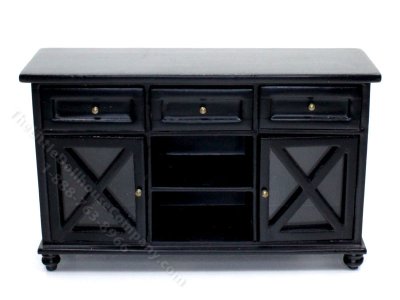 (image for) Miniature Ebony Sideboard for Dollhouses