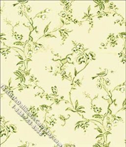 (image for) Dollhouse Scale Model Wallpaper Happy Frogs on Yellow Pattern