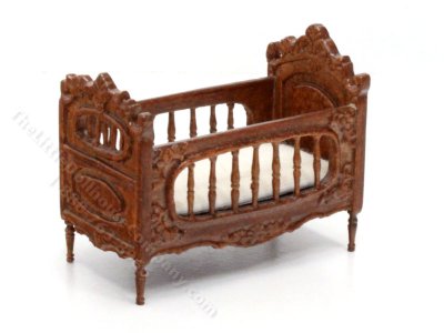 (image for) Half-Scale Miniature Crib for Dollhouses