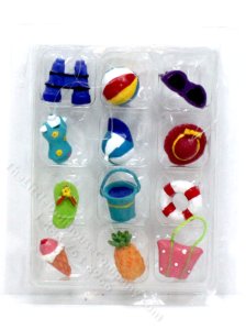 (image for) Miniature Set of Summer Accessories for Dollhouses