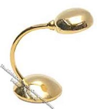 (image for) Dollhouse Scale Model 12v Brass Goose Neck Desk Lamp