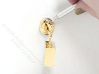 (image for) Miniature LED Brass Lit Shop Sign with Wand for Dollhouse