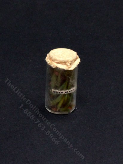 (image for) Handmade Miniature Green Beans Sealed in Glass Jar