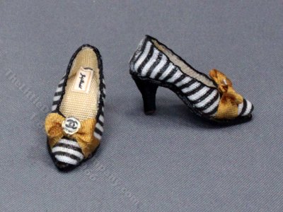 (image for) Miniature Striped Ladies Shoes by Judith Blondell