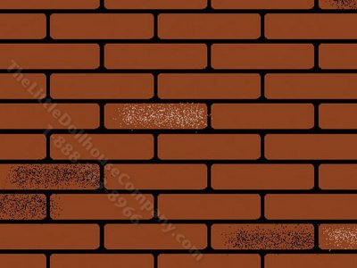 (image for) Dollhouse Scale Model Used Red on Black Brick Vinyl Flooring