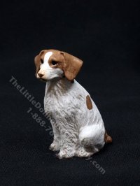 (image for) Miniature Brittany Brown & White Spaniel for Dollhouses