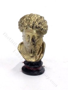 (image for) Miniature Gold Marcus Aurelius Bust for Dollhouses