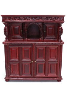 (image for) Miniature Mahogany Tudor Revival Court Cabinet