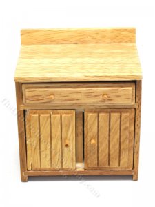 (image for) Miniature AS IS Oak Counter Piece for your Dollhouse