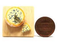 (image for) Miniature Stilton Blue Cheese on Wood Board