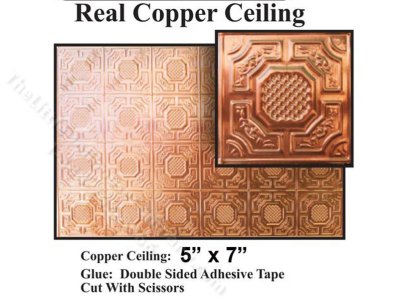 (image for) 1/2" Miniature Copper Ceiling For Dollhouses