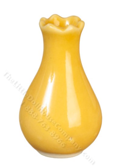 (image for) Miniature Yellow Bud Vase for Dollhouses