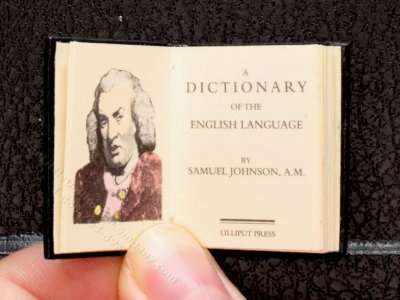 (image for) Miniature Book: 'A Dictionary of the English Language'