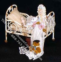 (image for) Miniature Nursery Cot Kit for Dollhouses