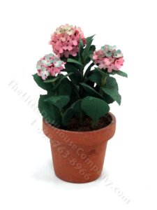 (image for) Miniature Potted Hydrangeas for Dollhouses