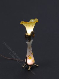 (image for) Miniature Bronze Yellow Iris Lamp by Jim Pounder