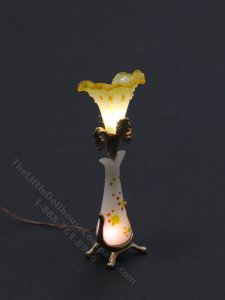 (image for) Miniature Bronze Yellow Iris Lamp by Jim Pounder