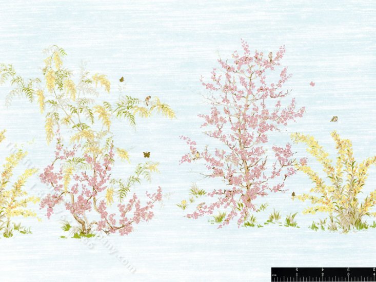 (image for) Springtime Wallpaper Mural for Dollhouses