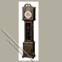 (image for) Miniature Black Lighted Curio Clock Kit for Dollhouses