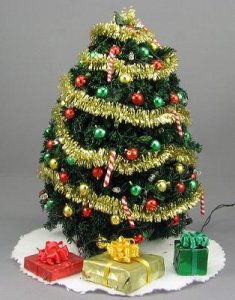 (image for) Miniature Christmas Tree with Lights