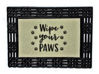 (image for) Miniature "Wipe Your Paws" Door Mat Set