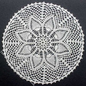 (image for) Miniature Handmade Lace Round Doily for Dollhouses