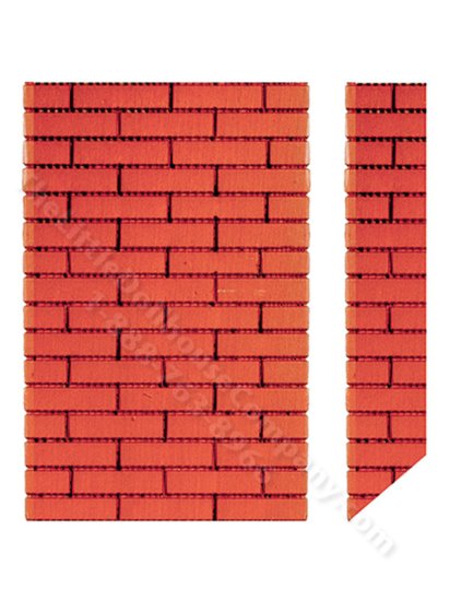 (image for) Dollhouse Red Brick Side Roof Chimney