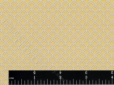 (image for) Gold Rose Hill Trellis Miniature Wallpaper for Dollhouses