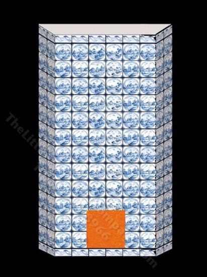 (image for) Dollhouse Scale Model Mosaic Fireplace