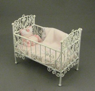 (image for) Crib with Pink Bedding by Janet