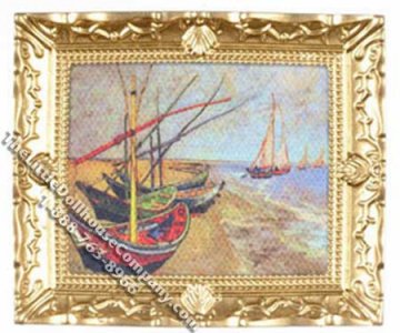 (image for) Miniature Replica Van Gogh Painting in Frame for Dollhouses