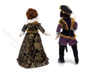 (image for) 1:24 Scale Miniature Tudor King and Queen for Dollhouses