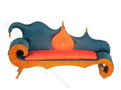 (image for) Miniature Whimsical Settee for Dollhouses