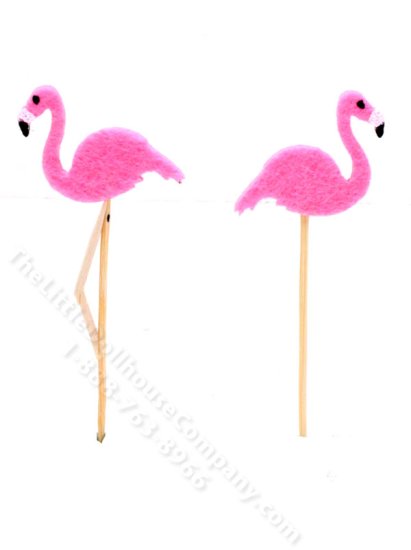 (image for) Dollhouse Scale Model Pink Lawn Flamingo