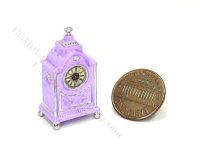 (image for) Miniature Victorian Style Bracket/Mantel Clock - Purple