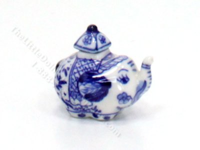 (image for) Miniature Elephant Teapot for Dollhouses