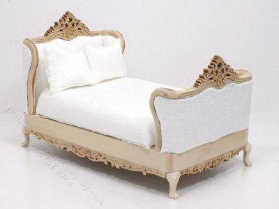 (image for) Miniature Unfinished Double Sleigh Bed
