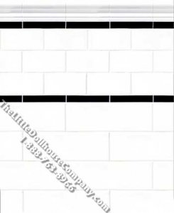 (image for) B&W Subway Tile Pattern Miniature Wallpaper for Dollhouses