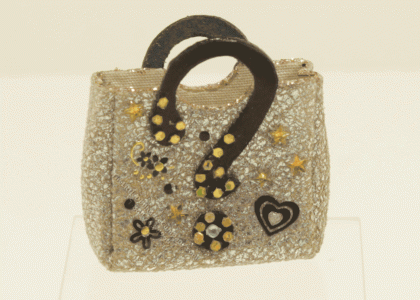 (image for) Miniature Lined Gold Leather Purse by Judith Blondell