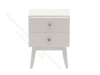 (image for) Miniature 2-Drawer Stand for Dollhouses - White