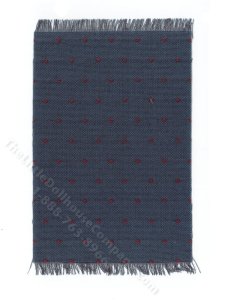 (image for) Miniature Blue and Pink Dot Rug for Dollhouses