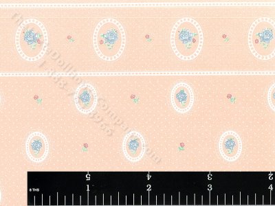 (image for) Cameo Reverse Pattern Wallpaper for Dollhouses - Peach